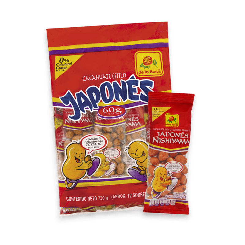Cacahuates estilo japones bolsa de 12