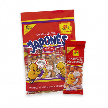 Cacahuates estilo japones bolsa de 12