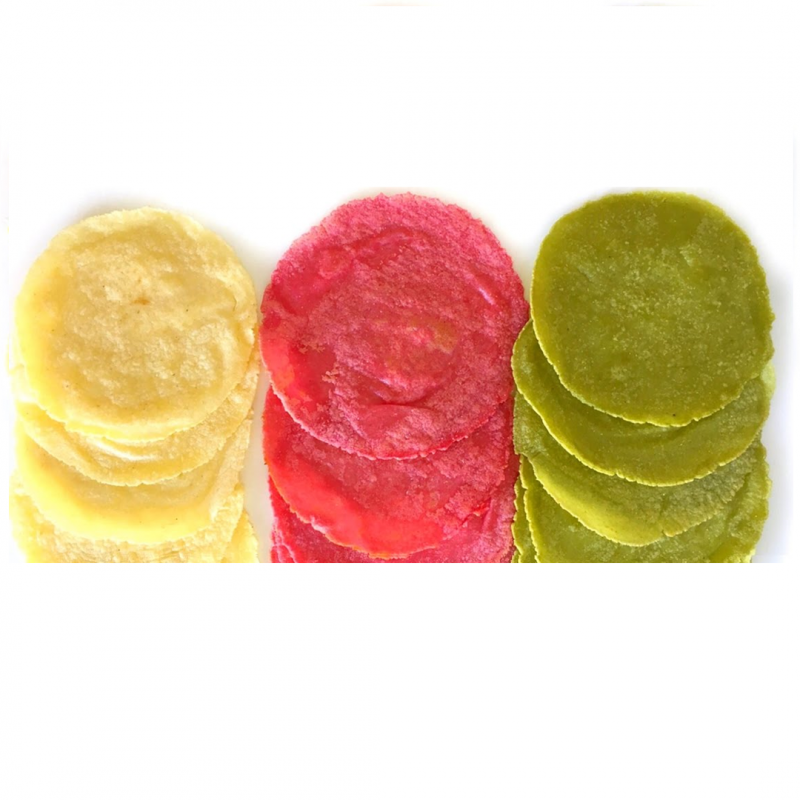 Tortillas pour frire tricolor