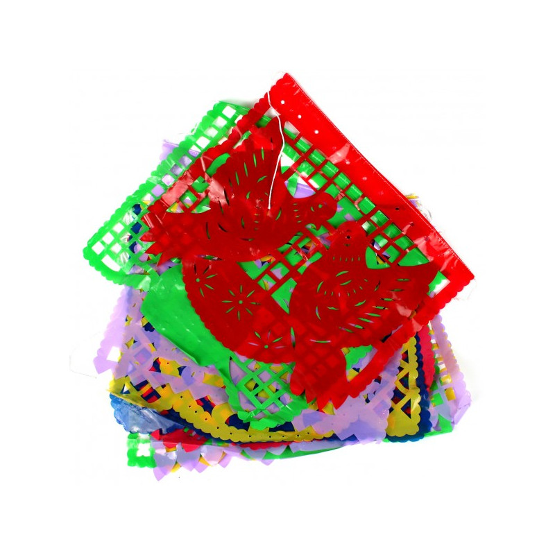 Papel picado en plastico