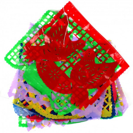 Papel picado en plastico