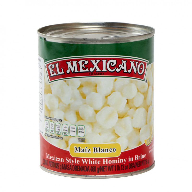 Maiz para pozole precocido 822gr El Mexicano