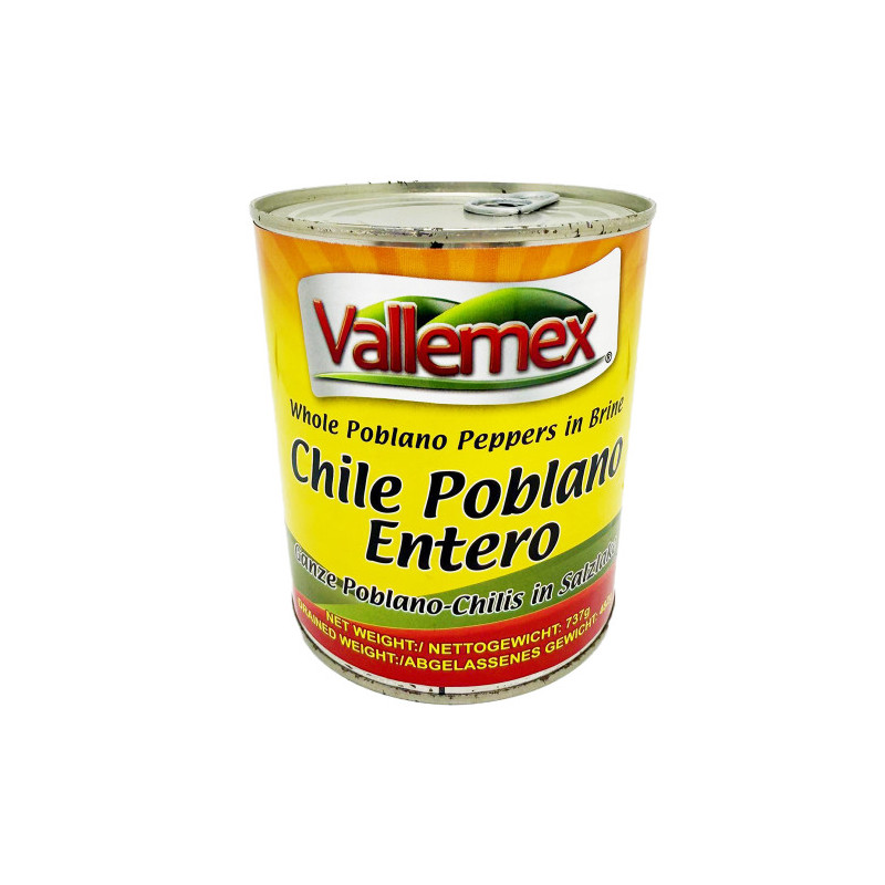 Chile poblano entero Vallemex